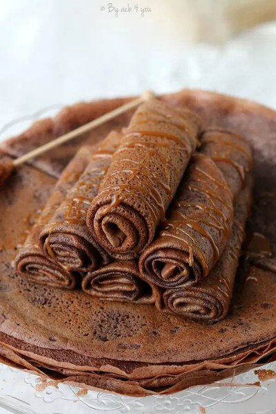 Crêpe nature et au chocolat