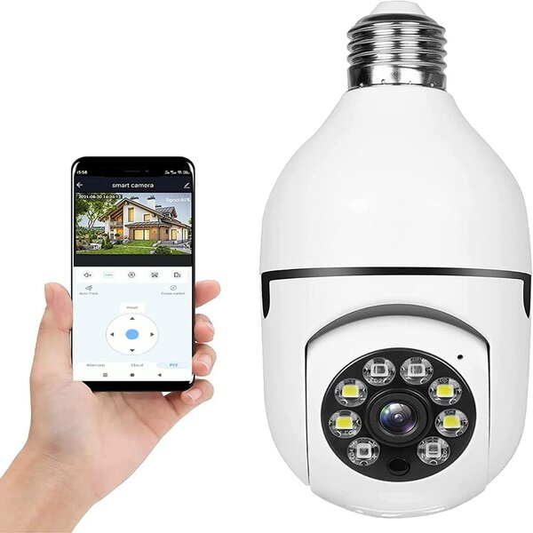 Ampoule E27 1080p panoramique 360 degrés WiFi Surveillance C