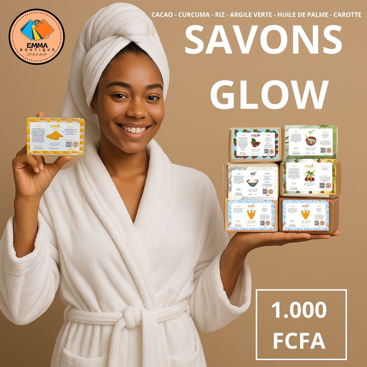 SAVONS GLOW de chez EMMA B.