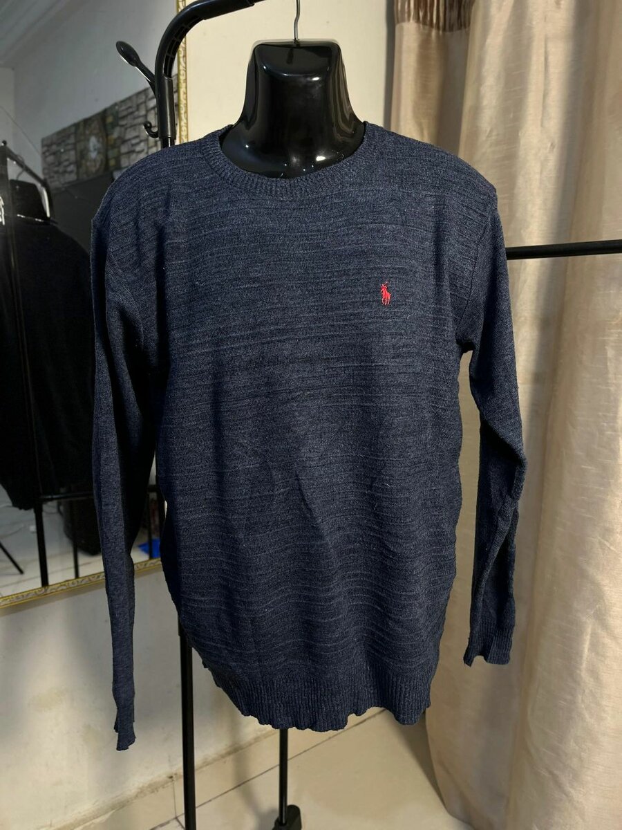 Men's Blue Knit Sweater