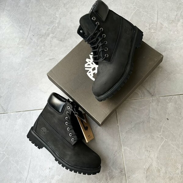 Bottes en cuir robustes homme