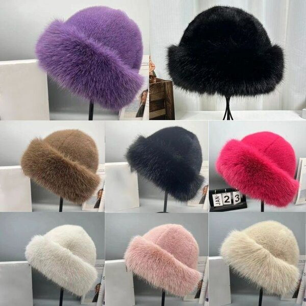 Chapeau en fausse fourrure