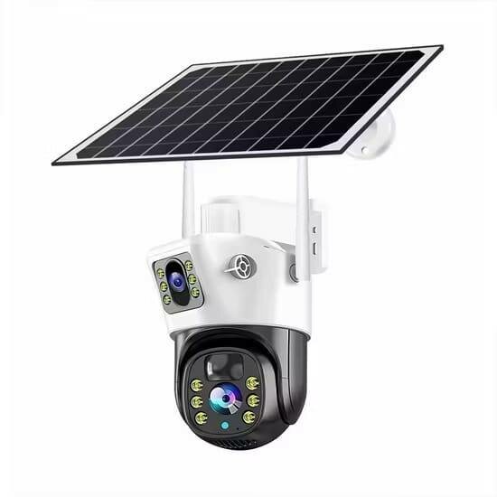 Camera Surveillance solaire WiFi double objectif Exterieure