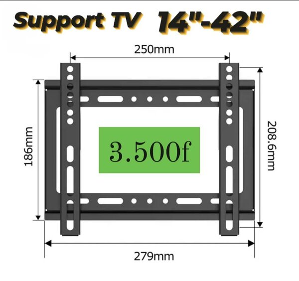 Support mural TV 14"-42"