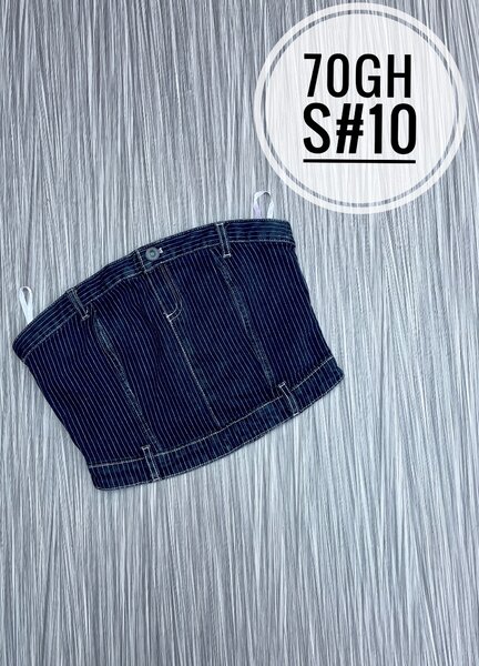 Denim bandeau top