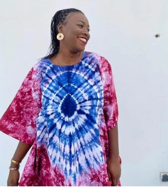 Boubou makeba indigo 100% original