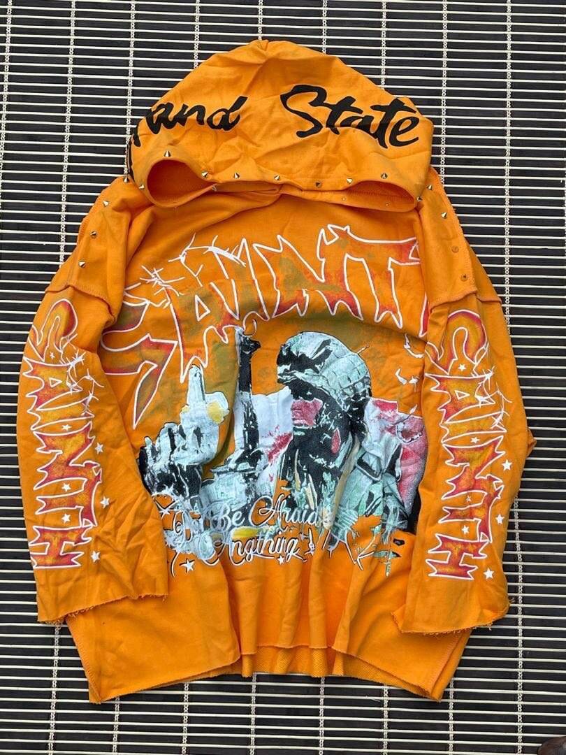 Sweat à capuche imprimé graphique