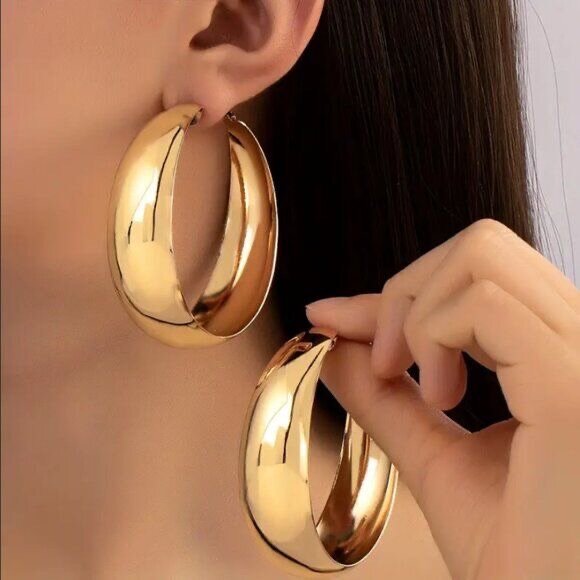 Boucles d'Oreilles Créoles Dorées