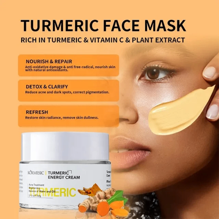 Crème visage énergétique au curcuma