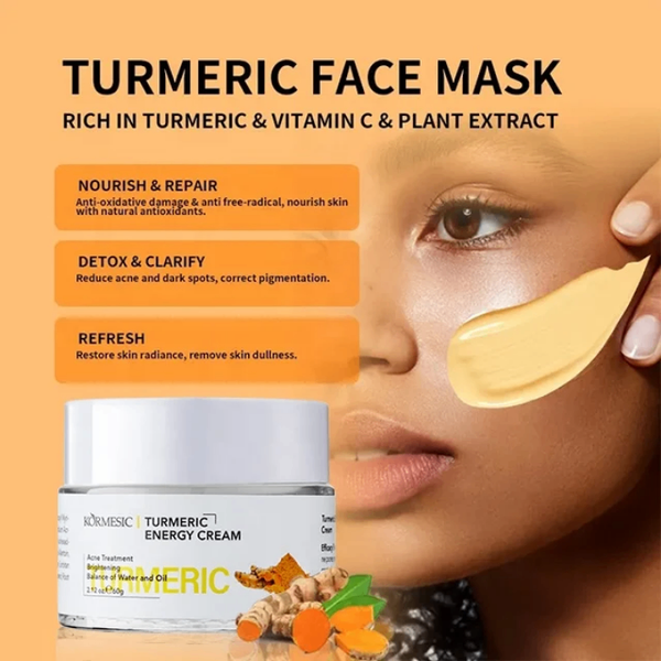 Crème visage énergétique au curcuma