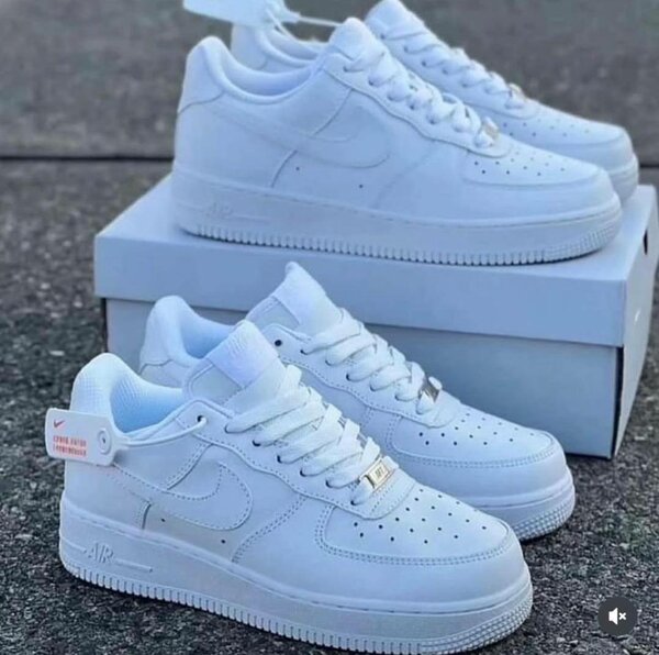Baskets blanches en cuir unisexe