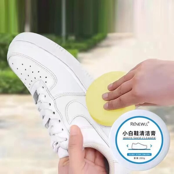 Crème de nettoyage de chaussures blanches