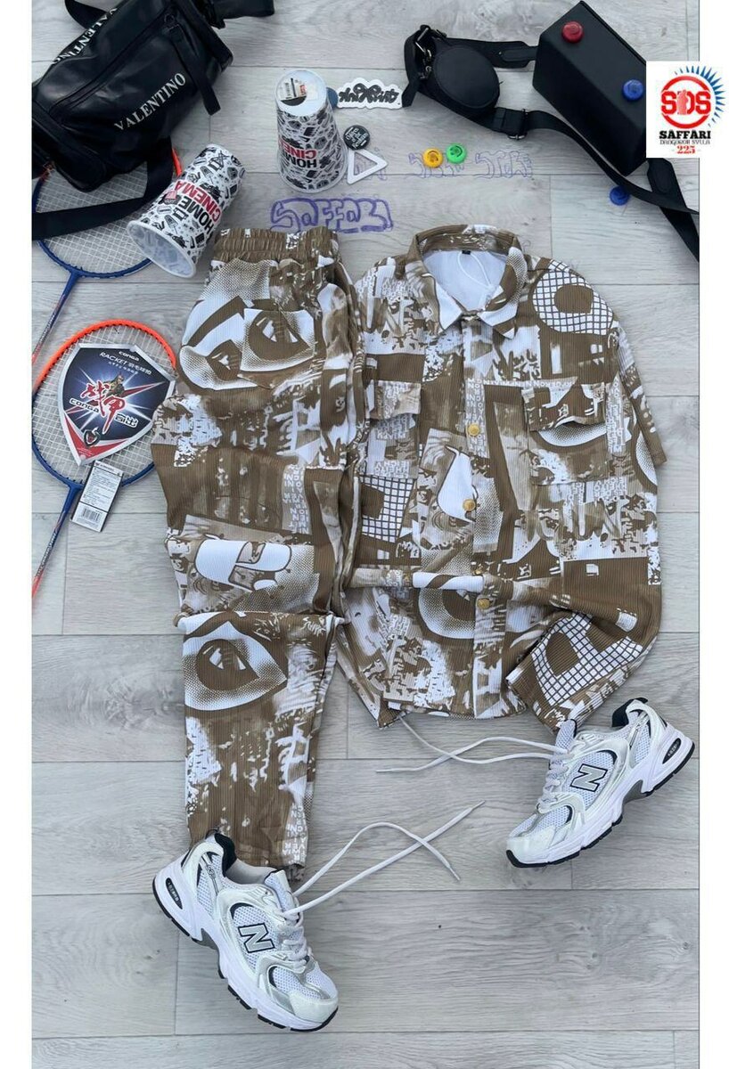 Ensemble streetwear camouflage pour hommes