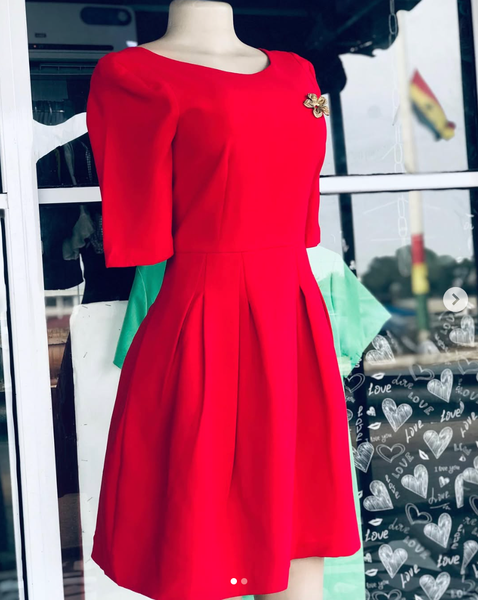 red dress
