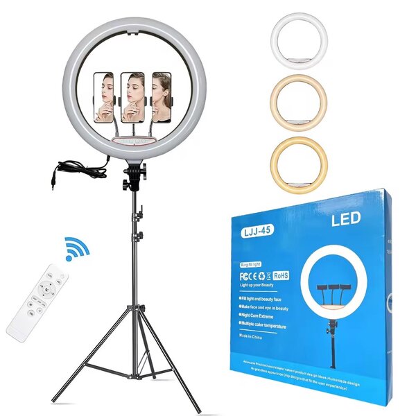Ring LIGHT 18 pouces 3 support de téléphone avec télécommand