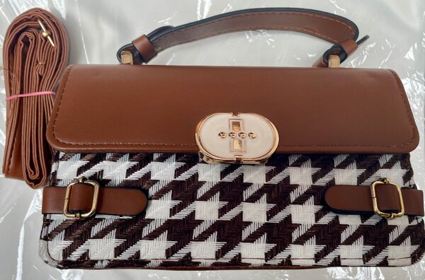 Sac à main élégant bicolore