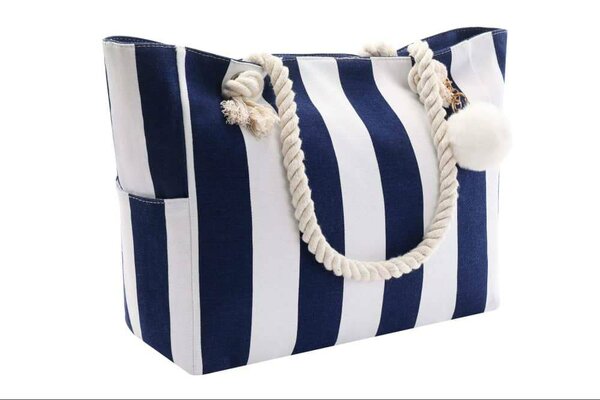 Sac de plage rayé été