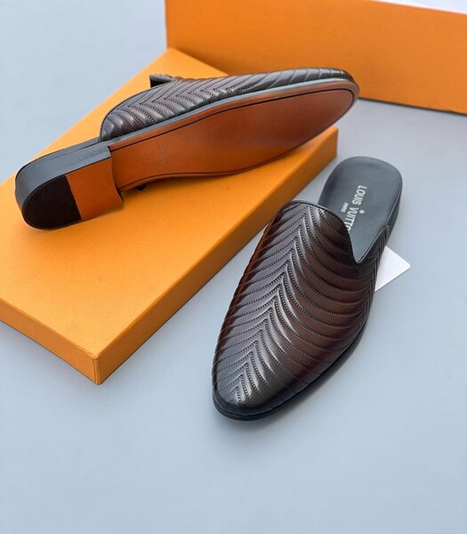 Leather half shoes