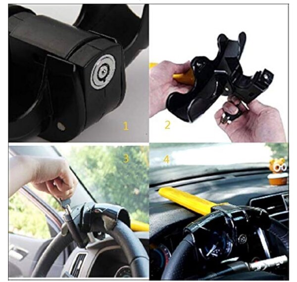 Verrou universel pour volant de voiture, antivol