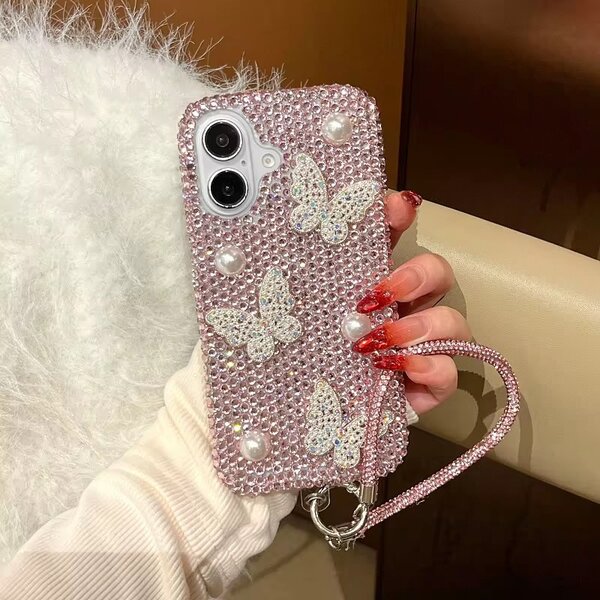 Coque Papillon Strass iPhone