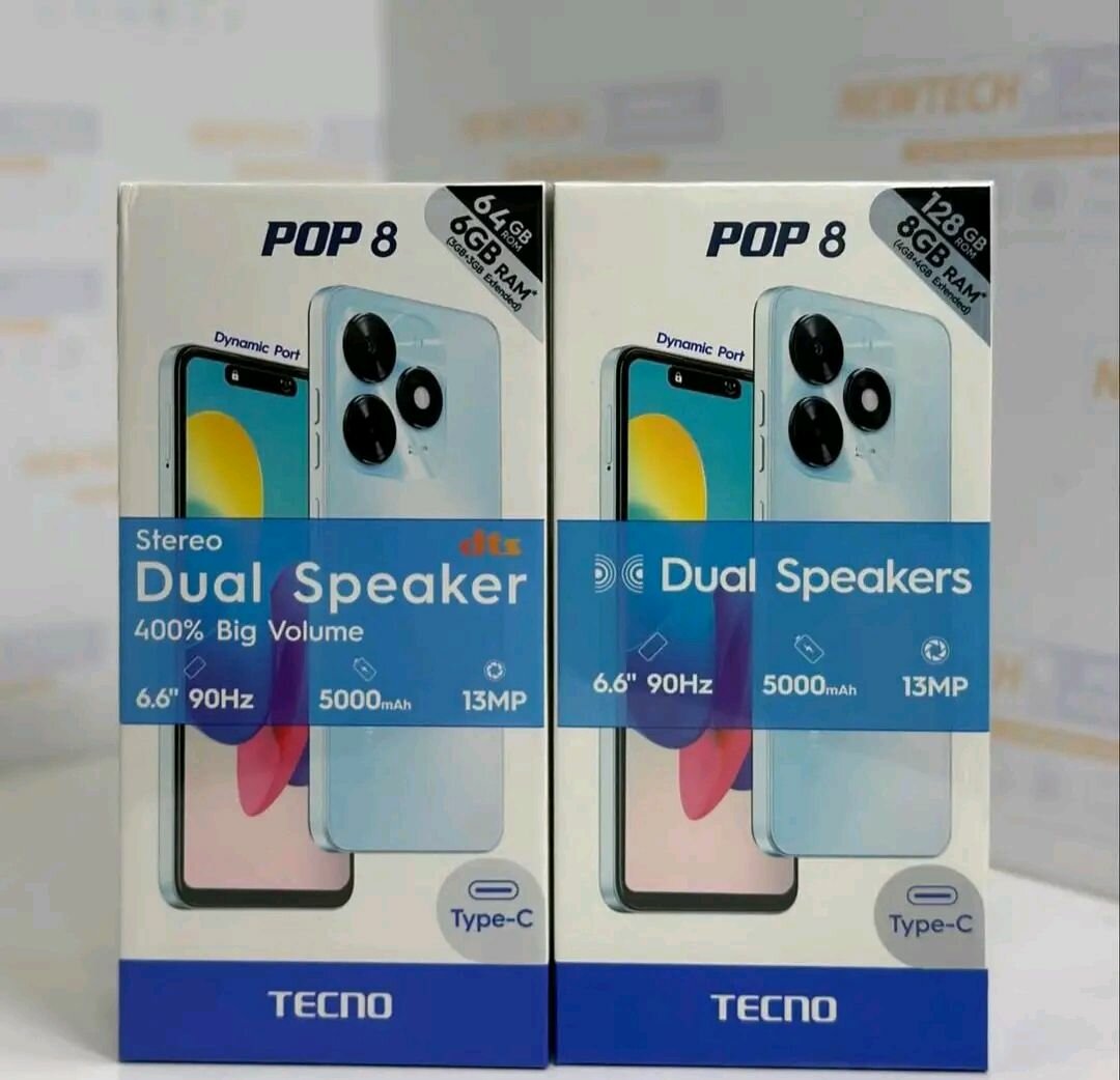 TECNO POP 8 128GB 8GB RAM PREMIÈRE COPIE CONFORME