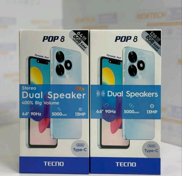 TECNO POP 8 128GB 8GB RAM PREMIÈRE COPIE CONFORME