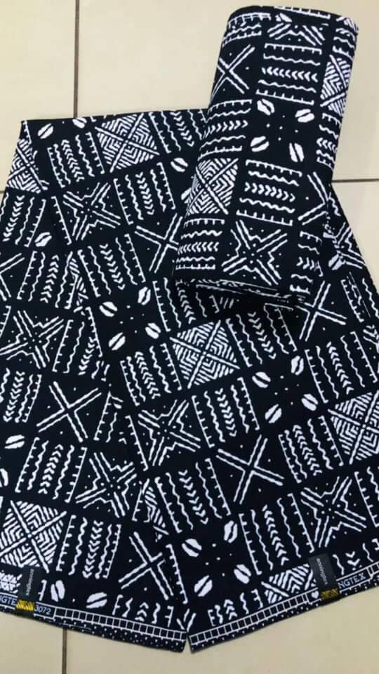 Tissu noir blanc