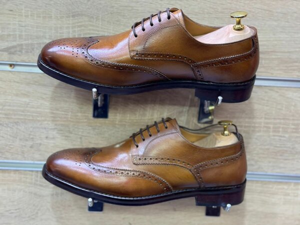 Chaussures Derby en cuir marron