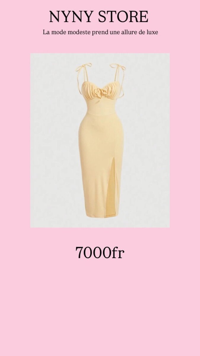 Robe Élegante Jaune