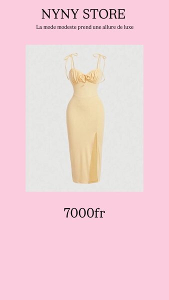 Robe Élegante Jaune