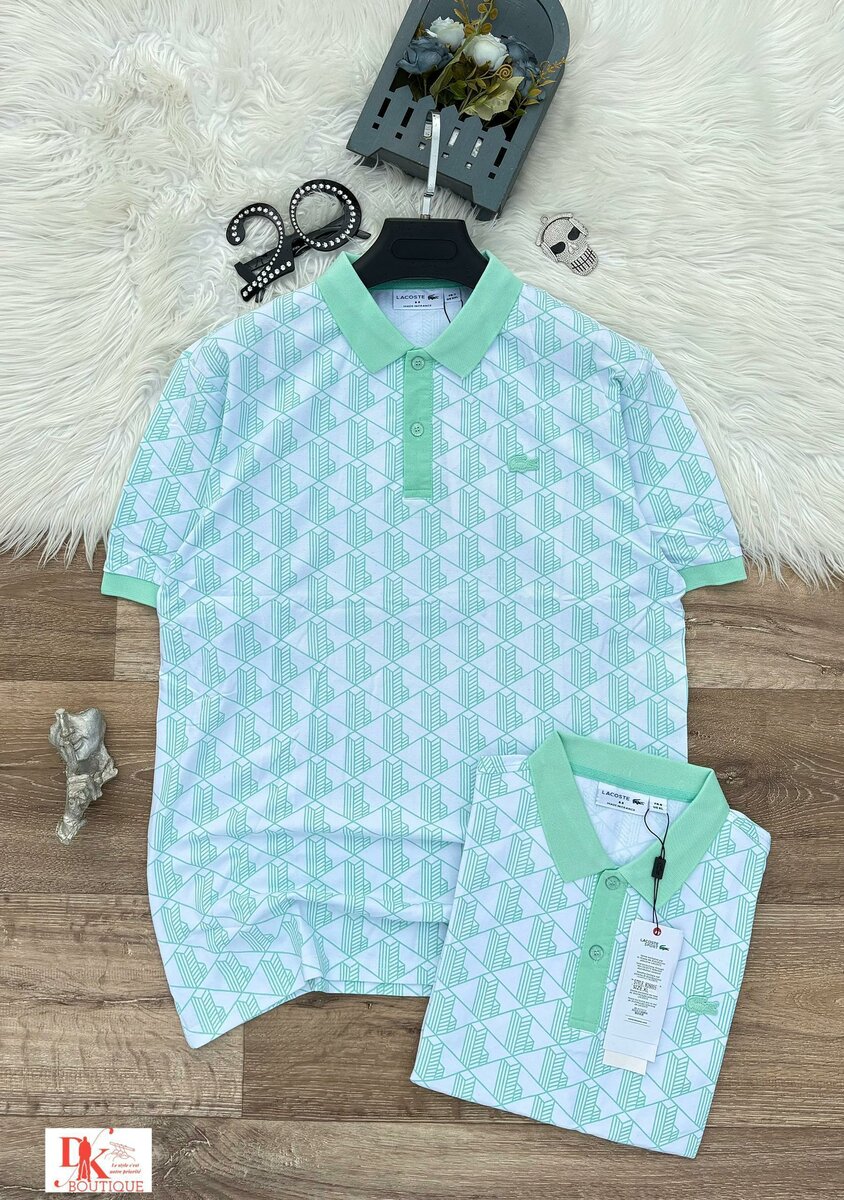 Polo Homme à Motif Géométrique