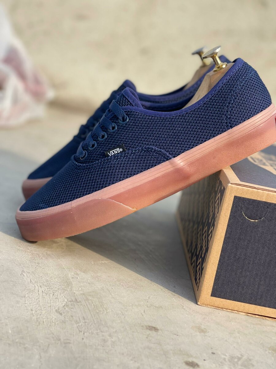 Baskets en toile bleue unisexe