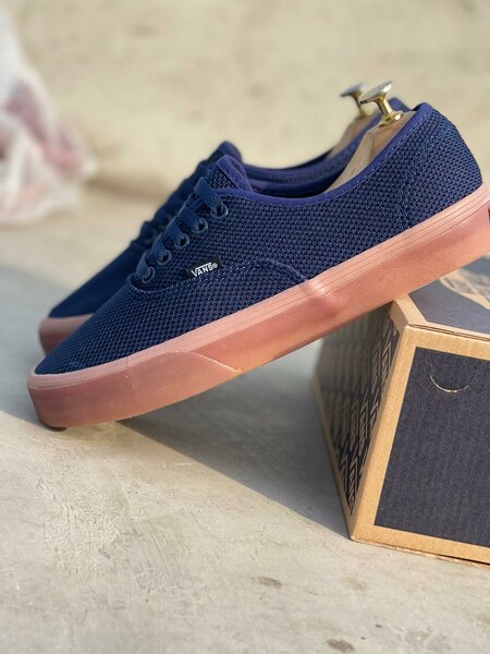 Baskets en toile bleue unisexe