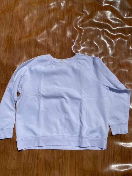 Plain white sweatshirt