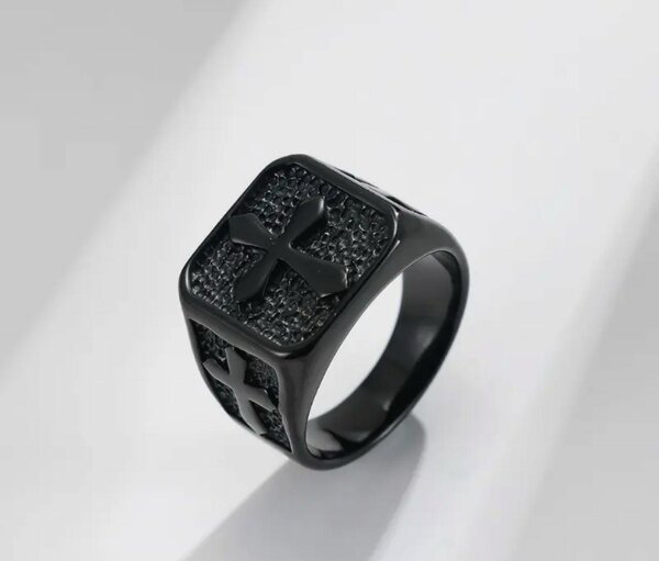 Bague Homme Croix Vintage