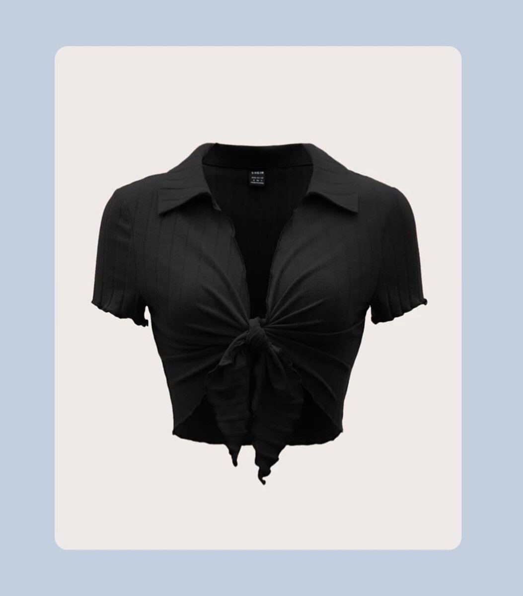 Black crop top