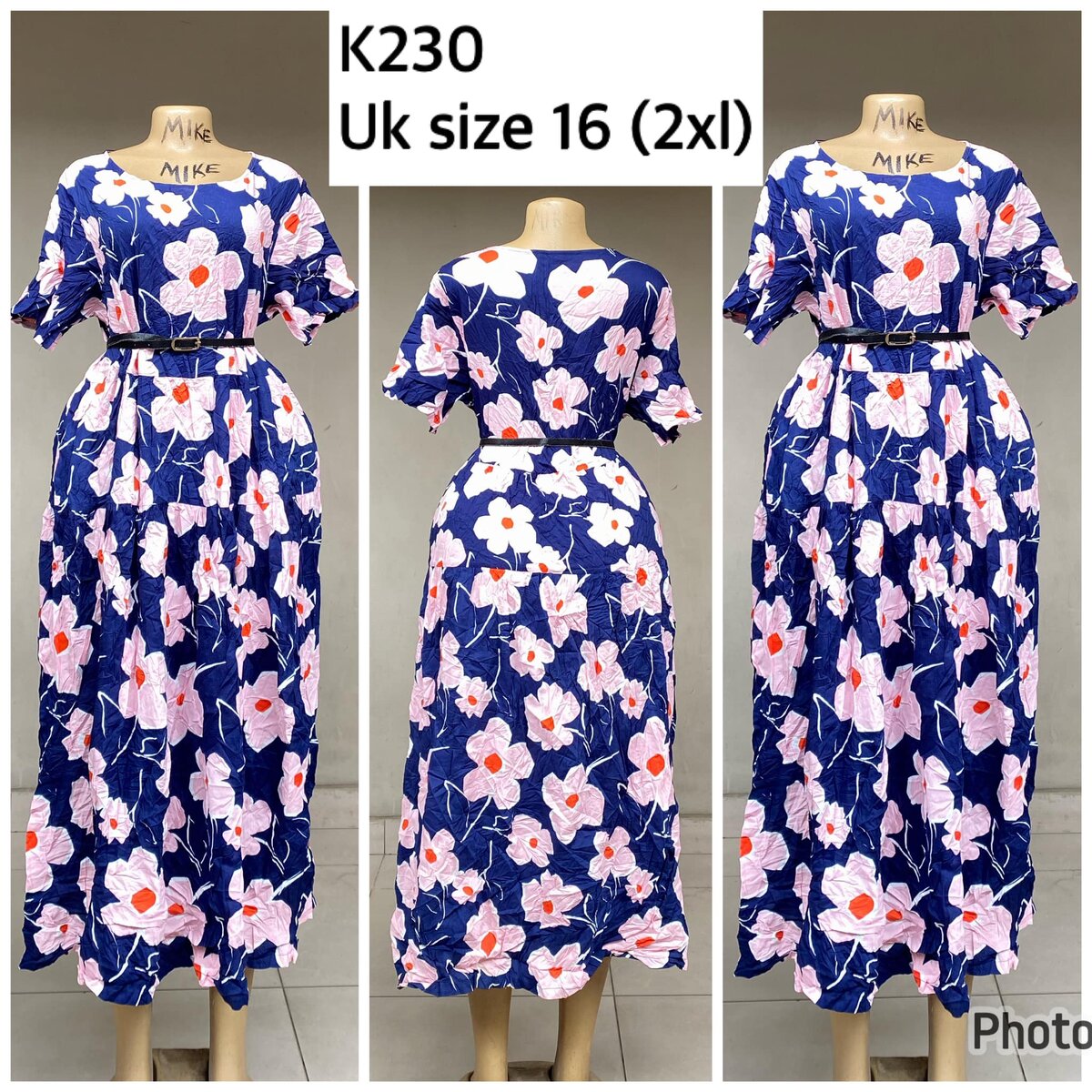 blue floral dress