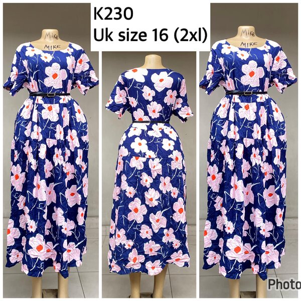blue floral dress