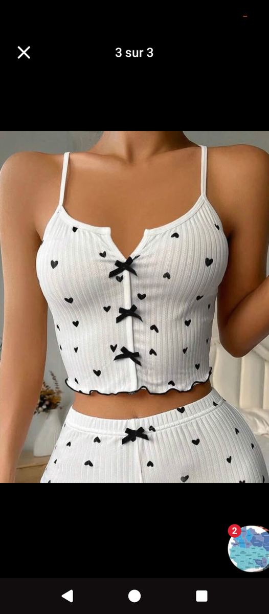 Ensemble pyjama cœur