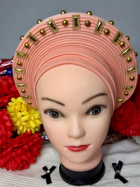 Turban élégant perlé