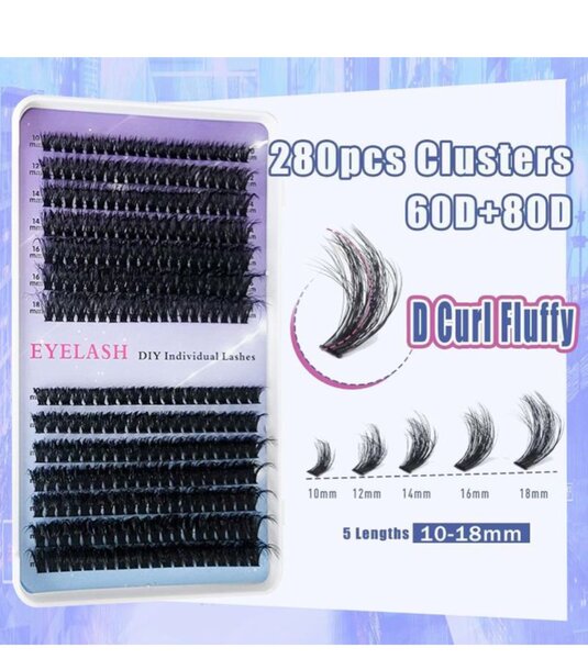 Cluster lashes 280pcs