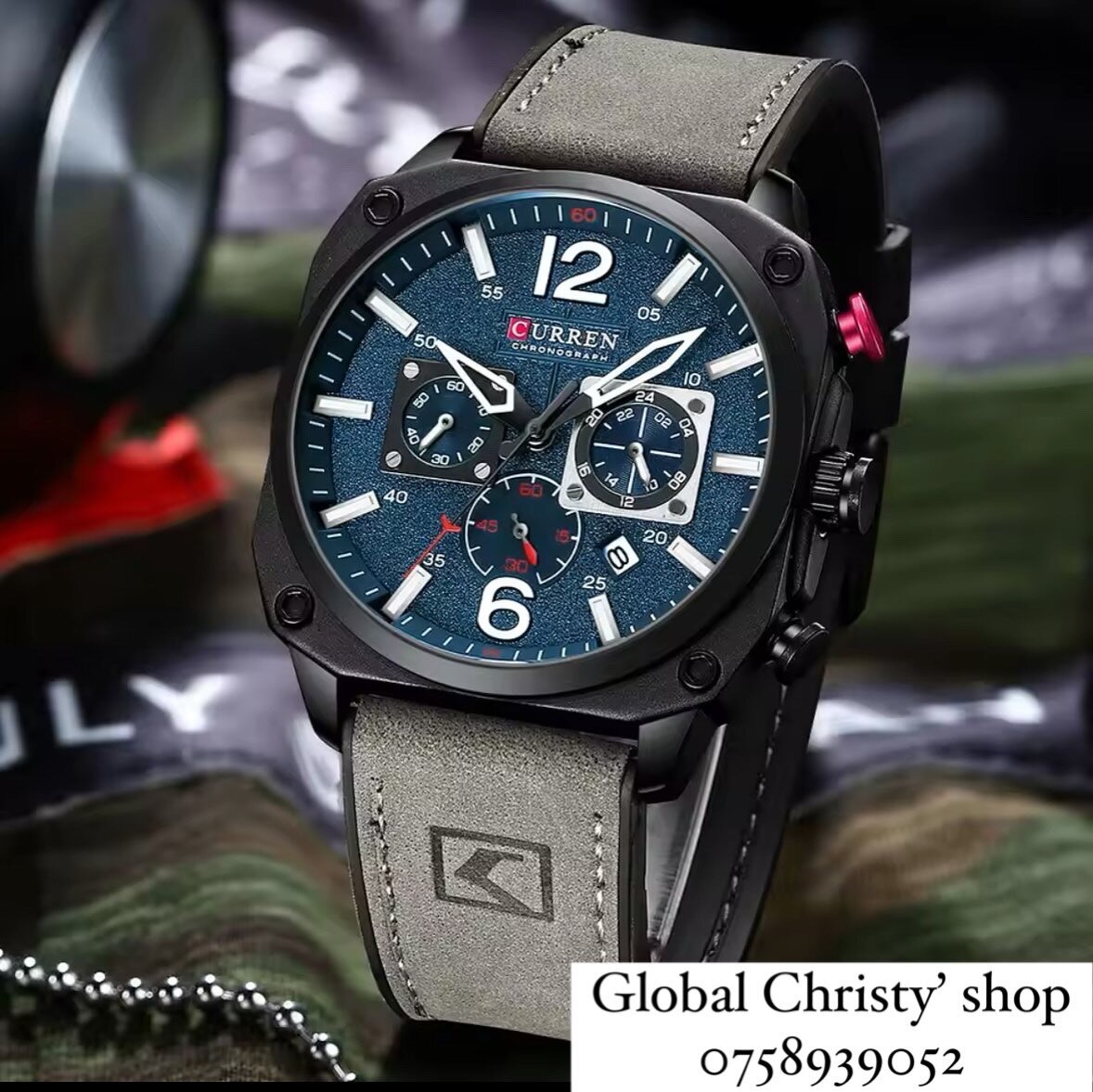 MONTRE CURREN EN CUIR