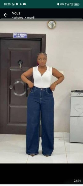 Pantalon jeans femme