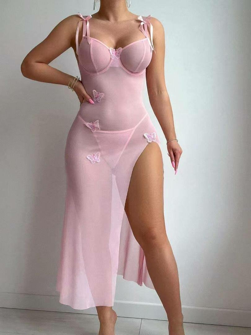 Robe transparente papillon chic