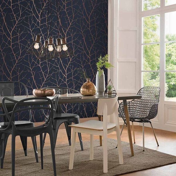 Papier peint motif branches élégant
