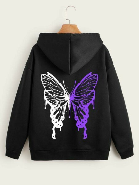 Sweat à capuche papillon mode