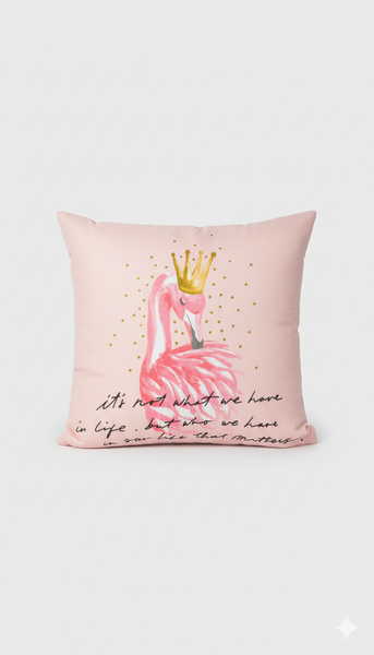 Coussin décoratif flamant rose