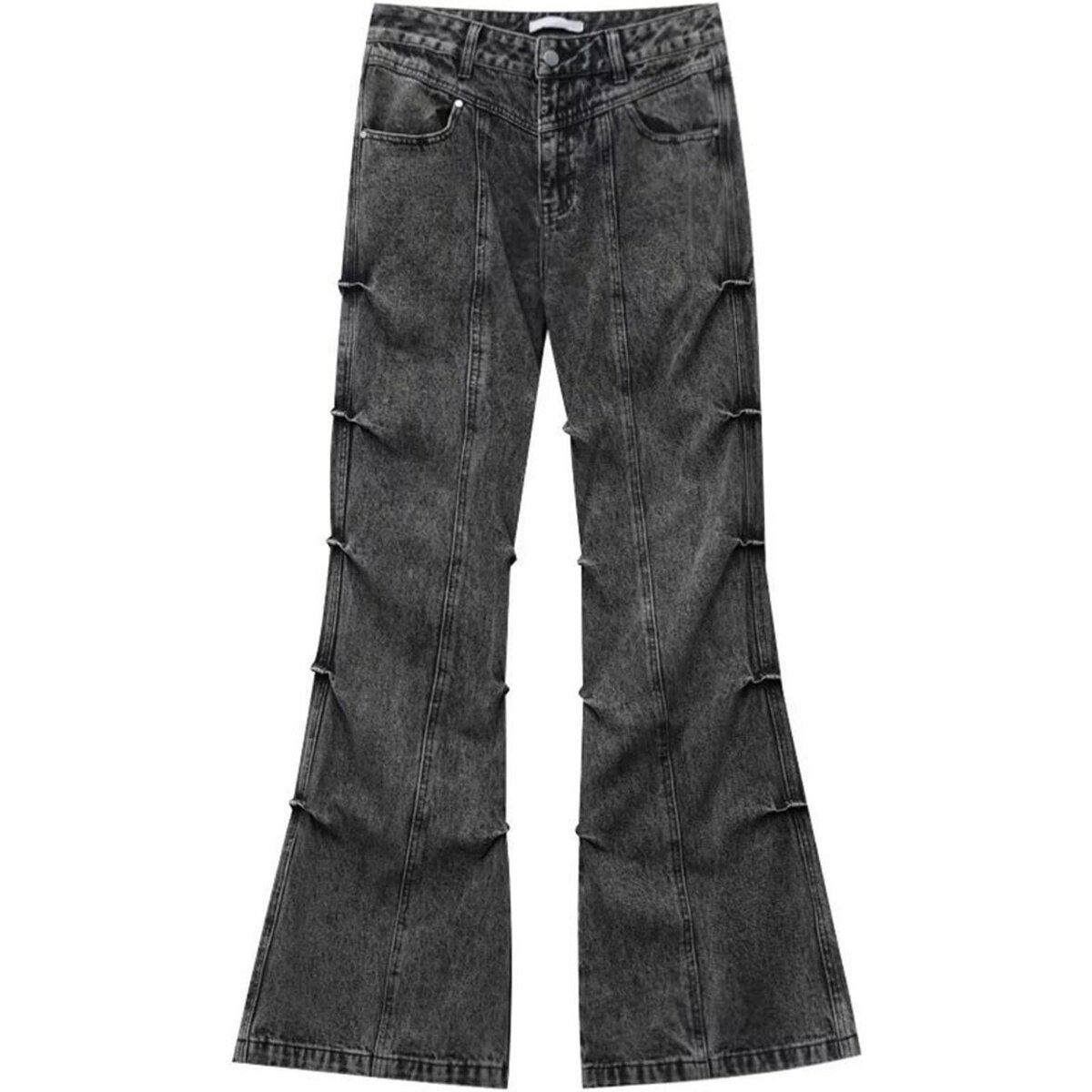 Jean évasé à boucle punk