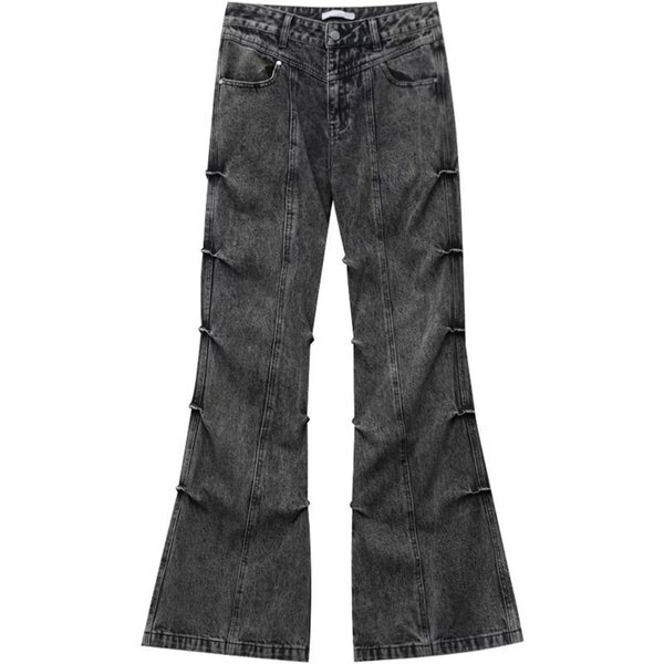 Jean évasé à boucle punk