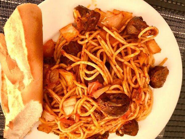 Spaghetti  rognon rouge
